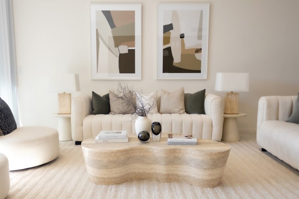 Neutral modern living room.