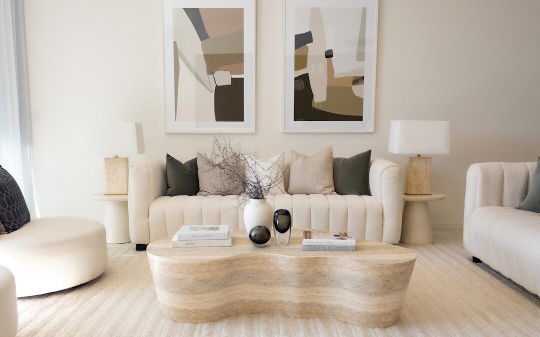 Neutral modern living room.