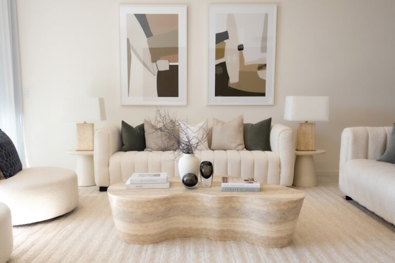 Neutral modern living room.