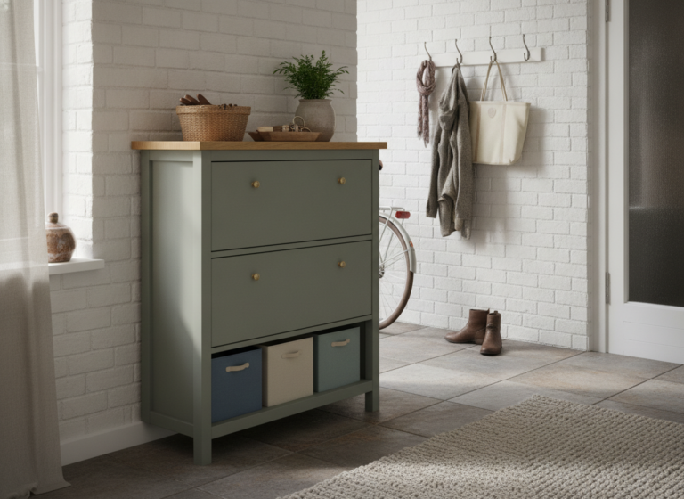 Een IKEA HEMNES-kast ombouwen voor meer opbergruimte in de hal