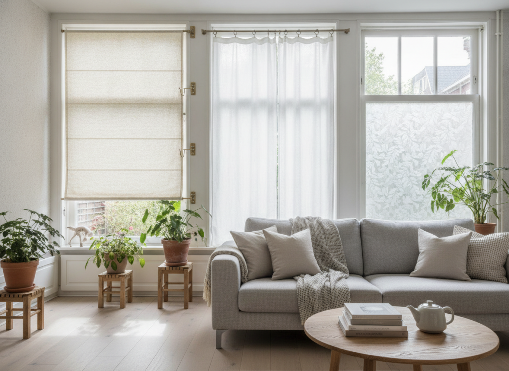 Grote ramen bedekken zonder boren of naaien – praktische tips