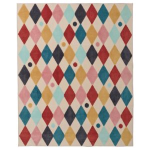 BUSENKEL Vloerkleed - harlekijnpatroon/veelkleurig 130x160 cm van IKEA