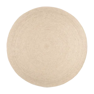 by fonQ Dots Wollen Vloerkleed Ø 240 cm - Beige van fonQ