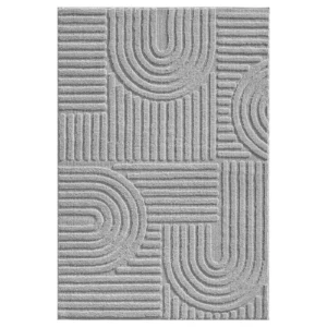 Flycarpets Arte Japandi vloerkleed Grijs - Laagpolig Vloerkleed Loper - 80x250 cm van Praxis