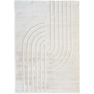 Flycarpets Bohemian Arches - Hoogpolig Vloerkleed Japandi - Crème - Woonkamer Tapijt - 160x230 Cm van Praxis