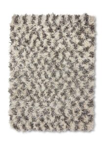 HKLIVING vloerkleed wol Shaggy crème/donkerbruin (300x200 cm) van wehkamp