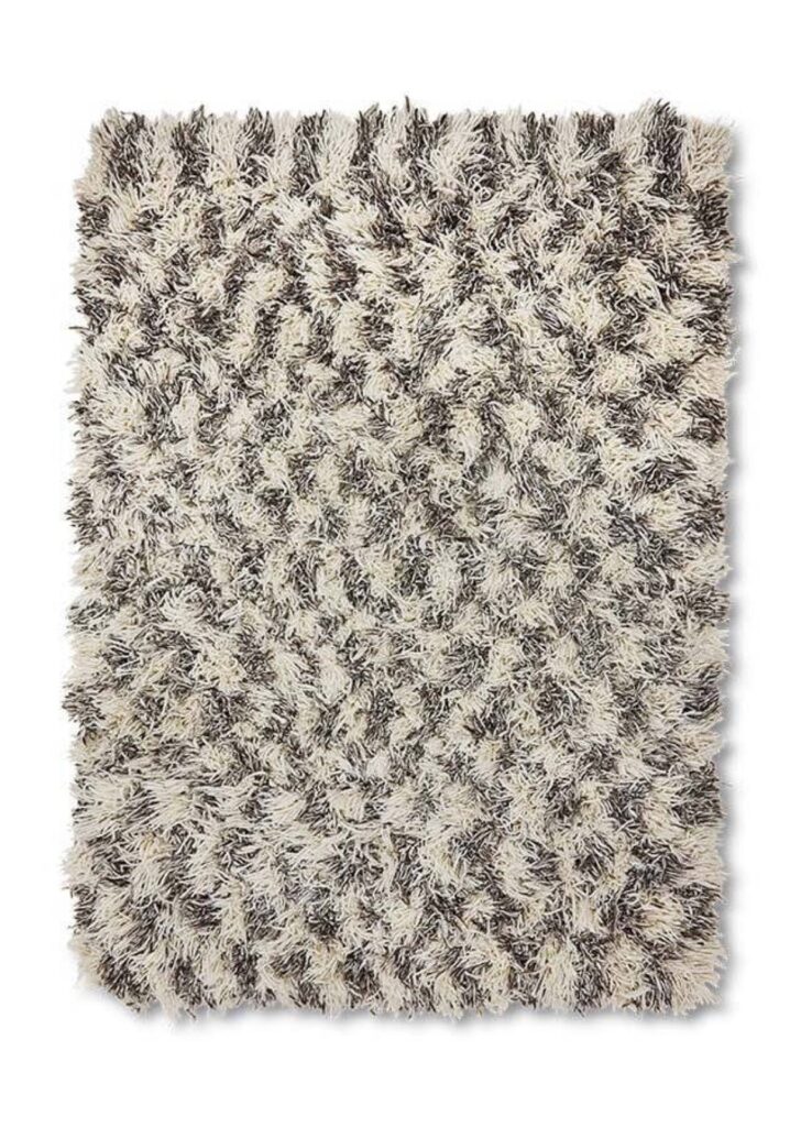 HKLIVING vloerkleed wol Shaggy crème/donkerbruin (300x200 cm) van wehkamp