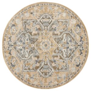 JÄRNVÄG Vloerkleed, laagpolig - ornamentenpatroon beige/donkerbeige 195 cm van IKEA