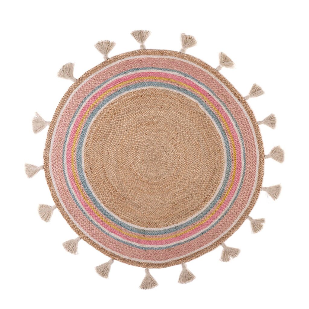 Kidsdepot jute vloerkleed Smile (Ø120 cm) van wehkamp