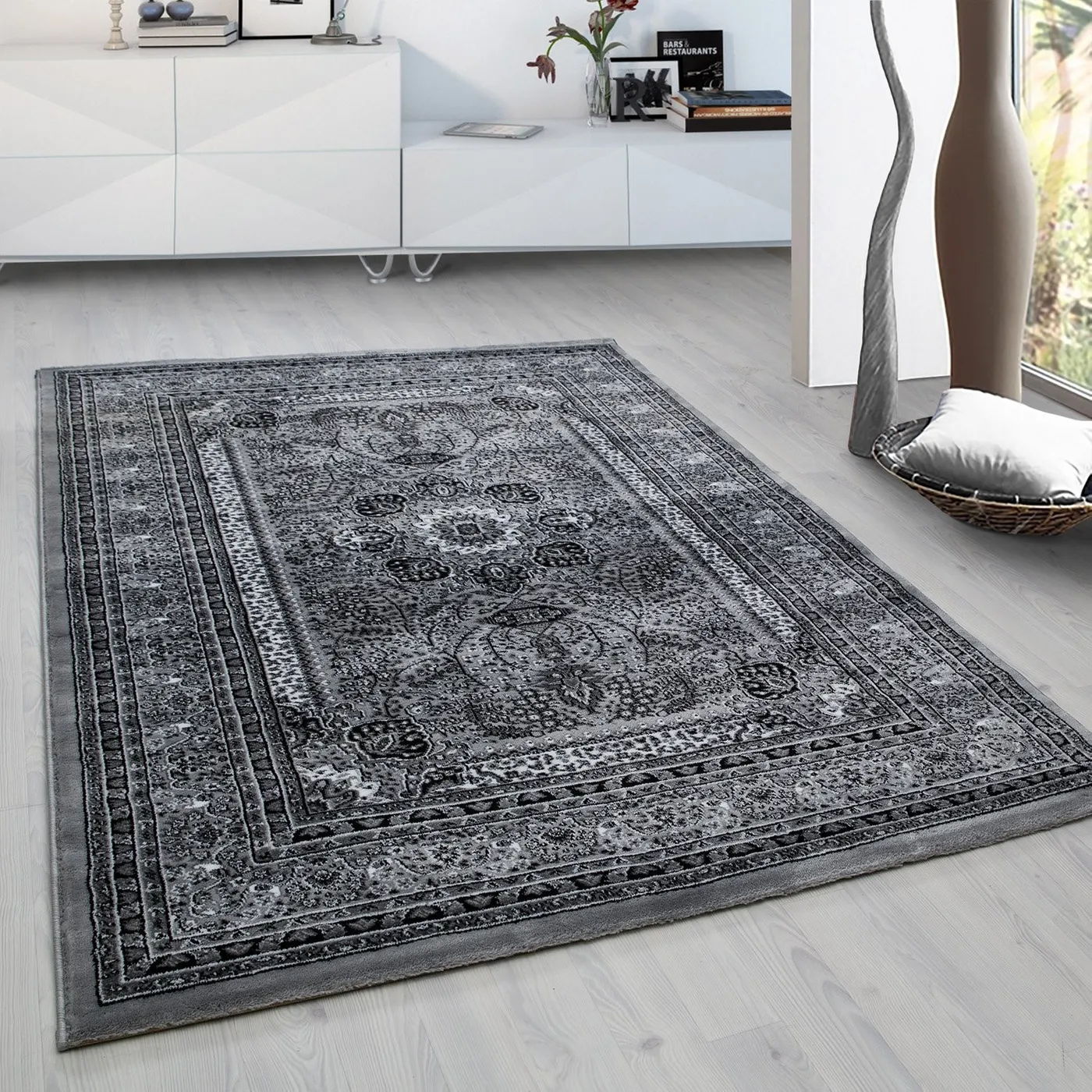 Marrakesh Oosters Vloerkleed Nahal Grijs - 200x290 Cm van Praxis