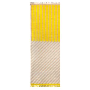 MÄVINN Vloerkleed, glad geweven - geel/streeppatroon 70x200 cm van IKEA