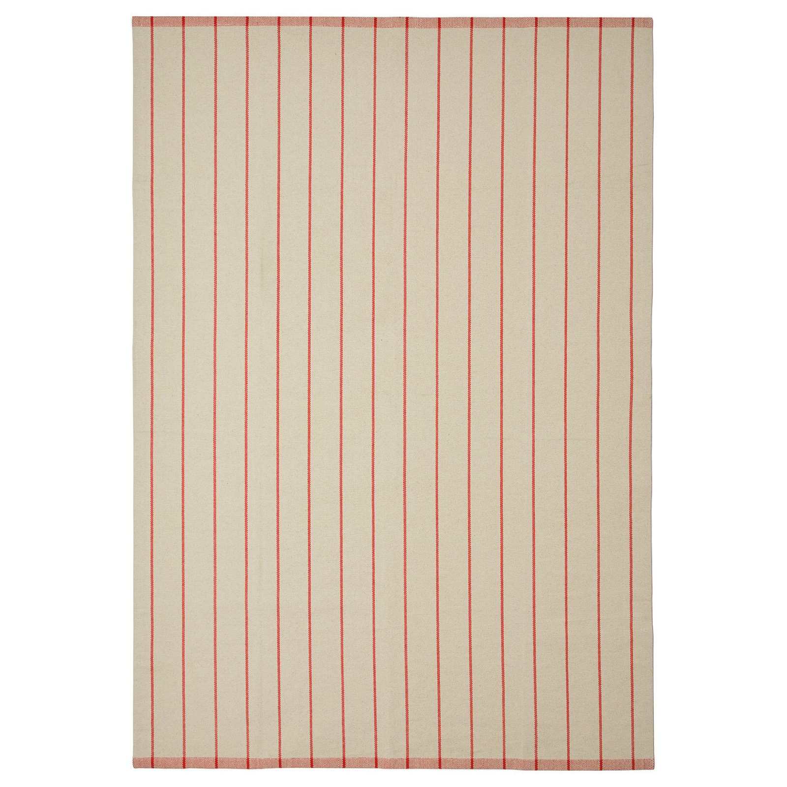 RIDSTIG Vloerkleed, glad geweven - ecru/rood 170x240 cm van IKEA