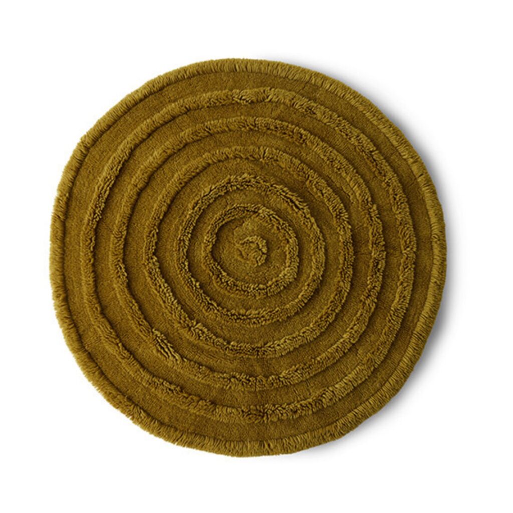 Rond Vloerkleed Round Wol, Ø150cm, kleur Seaweed van Sohome