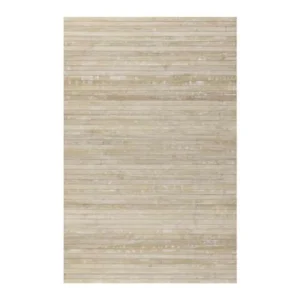 Storesdeco Natuurlijke Bamboe Vloerkleed, Antislip – Grijs Beige,50x200cm van Praxis