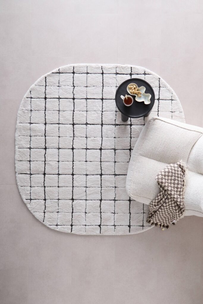 Studio LIVIT vloerkleed off white/antraciet (Ø200) van wehkamp