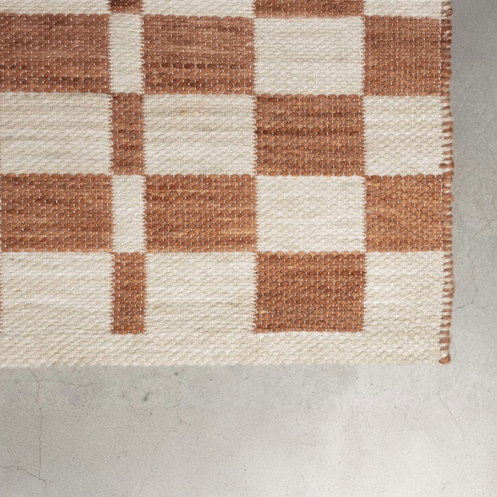 Vloerkleed Checker 160 x 230cm, kleur Terra van Sohome