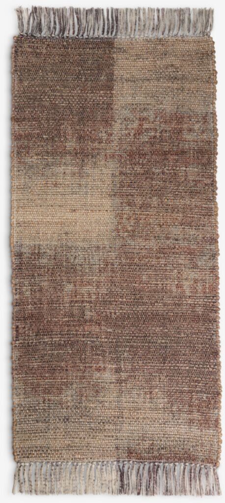 Vloerkleed ENGSYRE 70x140 naturel/aubergine van JYSK
