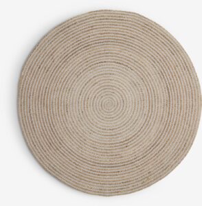Vloerkleed SANDELTRE Ø120 naturel/grijs van JYSK